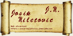 Josip Miletović vizit kartica
